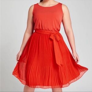 Lane Bryant Fit & Flare Pleated Dress